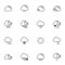 Weather line icons set