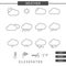 Weather line icons set. Monochrome thin line elements isolate on white background. Minimalistic lineart design