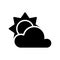 Weather little cloudy day icon simple