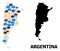 Weather Mosaic Map of Argentina