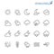 Weather outline icon set