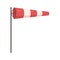 Weather red and white stripe wind cone for airport