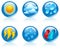 Weather round icons