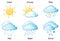 The weather. Set of meteorological Vector icons