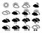 Weather simple icons collection isolated on white background