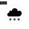 Weather - snow black and white flat icon