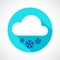 Weather snowfall icon