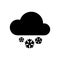 Weather snowfall icon simple