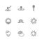weather , sports , climate , golft , eps icons set vector