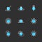 weather , sports , climate , golft , eps icons set vector