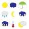 Weather stickers