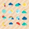 Weather stickers set