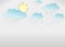 Weather template of partly cloudy day, light