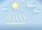 Weather template of sunny day, light blue