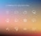 Weather thin line icon set