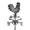 Weather vane engraving vector illustration