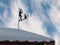 Weather vane on a roof