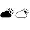 Weather vector icon. synoptic illustration sign. sunny symbol.