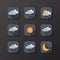 Weather vector icons. Flat design. Perfect for your application.