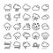 Weather Vector Line Icons Set 1