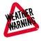 Weather Warning rubber stamp