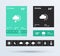 Weather Widget UI set of the flat design trend.