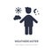 weathercaster icon on white background. Simple element illustration from People concept