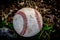 Weathered baseball ready to go