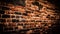 Weathered brick wall, rough and solid material generated by AI