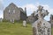 Weathered Celtic Cross at Clonmacnoise monastic site