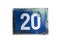 Weathered enameled plate number 20
