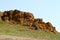 Weathered eroded stones on the hill slope