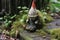 weathered garden gnome missing its head