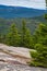 Weathered Granite and Scenic View, Beech Mountain Trail in Acadia National Park, Mount Desert Island, Maine