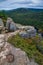 Weathered Granite and Scenic View, Beech Mountain Trail in Acadia National Park, Mount Desert Island, Maine