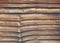 Weathered larch lap fence panel