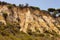 Weathered limestone rocks on the southwest coast of Spain