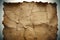 Weathered paper holds ancient document, enhanced by textured, historic feel