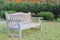 Weathered park bench