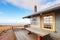 weathered shingle cabin with panoramic ocean view