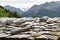 Weathered shingle roof in Italy