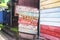 Weathered signs on chew jetty malaysia