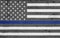 Weathered USA thin blue line flag