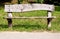 Weathered wooden park bench