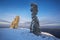 Weathering posts on the Manpupuner plateau, Komi Republic, Russia