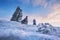 Weathering posts. Manpupuner plateau, Russia