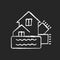 Weatherization chalk white icon on dark background