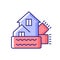 Weatherization RGB color icon