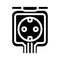 weatherproof socket glyph icon vector illustration