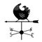 Weathervane - Black running rooster1.